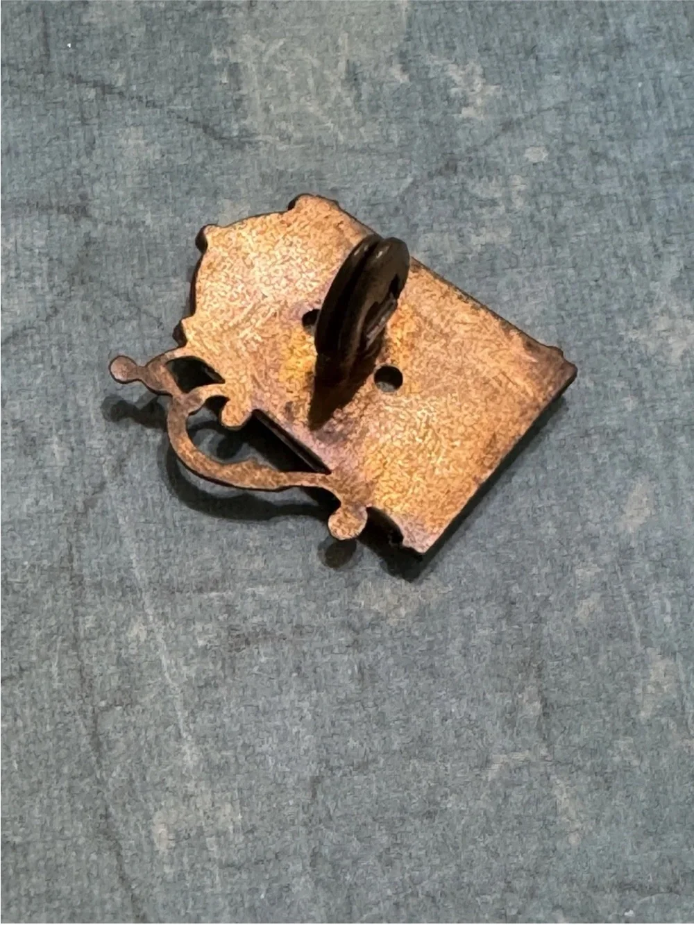 VINTAGE MCM BRASS AND MOTHER OF PEARL STEIN CUFF LINK